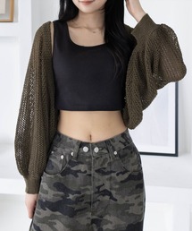 CLEAR BASIC | メッシュガウンニット[着回し力抜群 レイヤード 大人 カジュアル]≪SS新作≫(カーディガン/ボレロ)