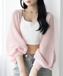 CLEAR BASIC | メッシュガウンニット[着回し力抜群 レイヤード 大人 カジュアル]≪CLEAR BASIC≫(カーディガン/ボレロ)