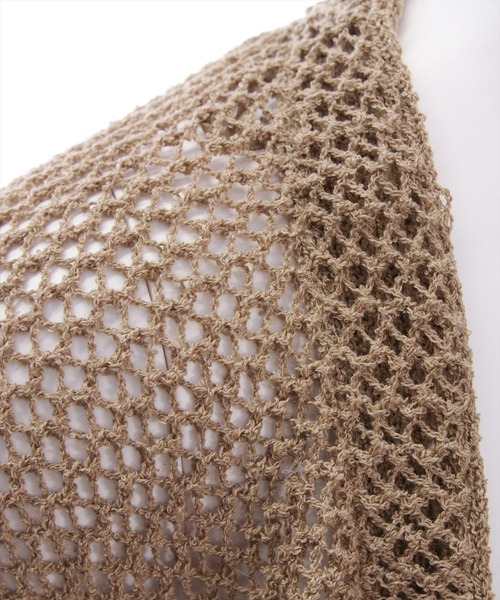 CLEAR BASIC（クリアベーシック）の「メッシュガウンニット[着回し力抜群 レイヤード 大人 カジュアル]≪SS新作≫（カーディガン/ボレロ・レディース・ブラック/ピンク/イエロー/アイボリー/モカ/カーキ・F）」の14枚目の写真