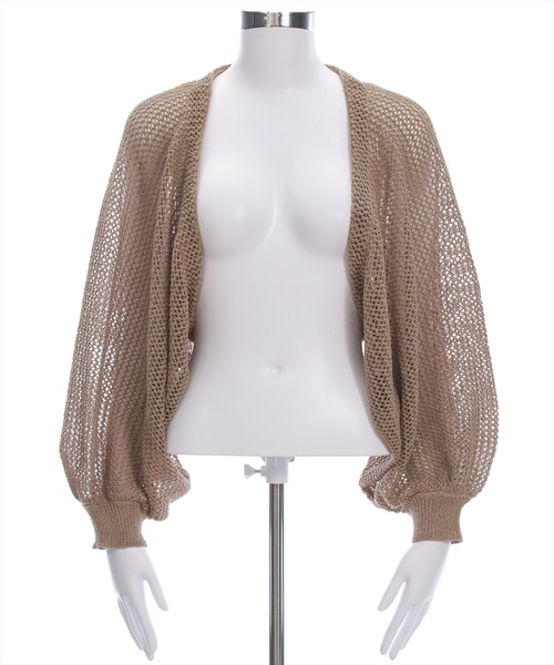 CLEAR BASIC（クリアベーシック）の「メッシュガウンニット[着回し力抜群 レイヤード 大人 カジュアル]≪SS新作≫（カーディガン/ボレロ・レディース・ブラック/ピンク/イエロー/アイボリー/モカ/カーキ・F）」の21枚目の写真