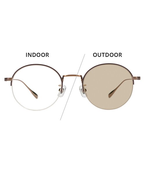 UNITED ARROWS(ユナイテッドアローズ)の「【WEB限定】Zoff|UNITED ARROWS オーバル型 調光 サングラス|紫外線でレンズの色が変わる|ユナイテッドアローズ|チタン メタル|軽量|カラーレンズ|UVカット 紫外線対策(サングラス・レディース・ブラウン系その他4/ブラック・FREE)」の17枚目の写真