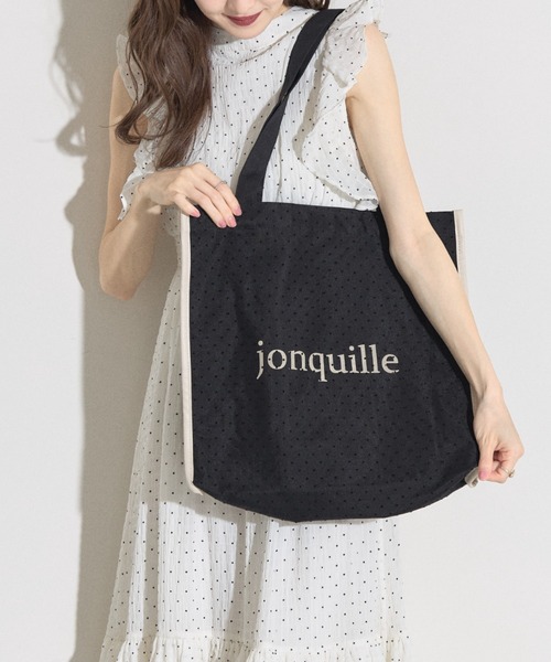 ♡tooco様♡　✿ジョリーフルール✿　【サテン生地のトートバッグ】 ZOZO限定】重ねドットチュールトートバッグ（トートバッグ）｜tocco