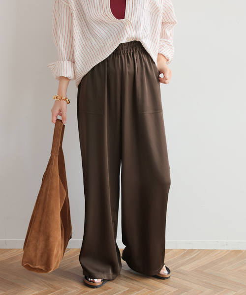 JOURNAL STANDARD relume（ジャーナルスタンダード　レリューム）の「ヴィンテージサテンベイカーパンツ（その他パンツ・レディース・ベージュ/ブラウン・36/38）」の2枚目の写真