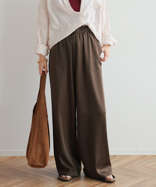 JOURNAL STANDARD relume（ジャーナルスタンダード　レリューム）の「ヴィンテージサテンベイカーパンツ（その他パンツ・レディース・ベージュ/ブラウン・36/38）」の6枚目の写真