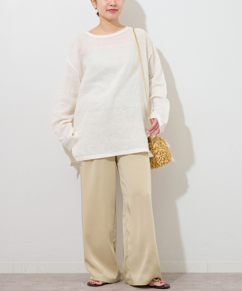 JOURNAL STANDARD relume（ジャーナルスタンダード　レリューム）の「ヴィンテージサテンベイカーパンツ（その他パンツ・レディース・ベージュ/ブラウン・36/38）」の16枚目の写真