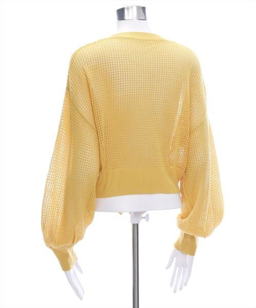 CLEAR BASIC（クリアベーシック）の「ダブルジップメッシュニットトップス［大人 カジュアル サマーニット］≪SS新作≫（ニット/セーター・レディース・ライトベージュ/ブラック/イエロー・F）」の16枚目の写真