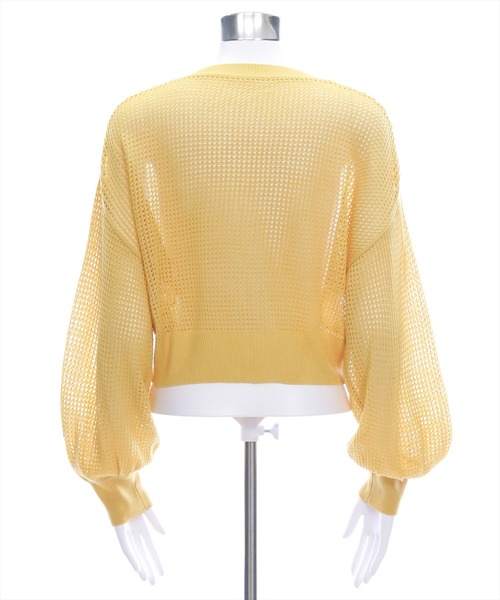 CLEAR BASIC（クリアベーシック）の「ダブルジップメッシュニットトップス［大人 カジュアル サマーニット］≪SS新作≫（ニット/セーター・レディース・ライトベージュ/ブラック/イエロー・F）」の17枚目の写真
