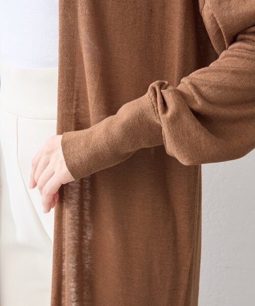 美品✨Deuxieme Classe シルクリネンロング カーディガン MUSE de Deuxieme Classe シルクリネン ロングカーディガン