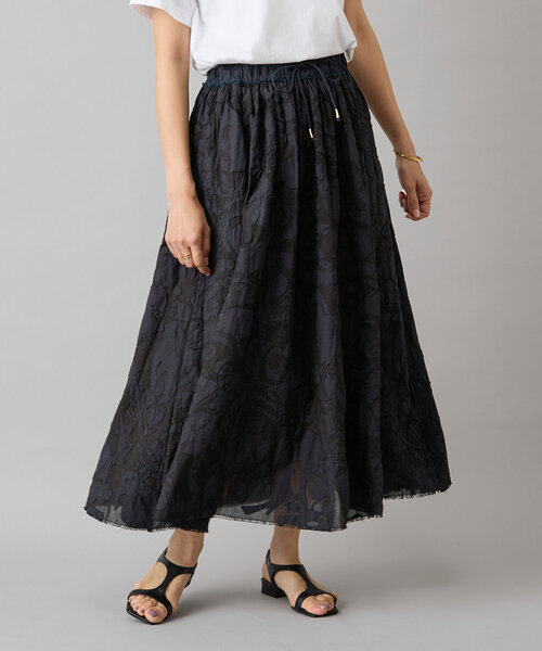 BEARDSLEY（ビアズリー）の「IKIMONOアップリケスカート（スカート・レディース・ブラック/レッド・FREE）」の2枚目の写真