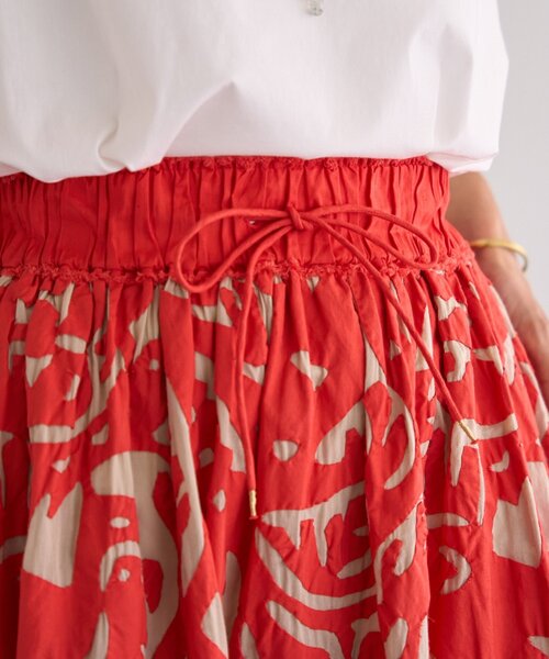 BEARDSLEY（ビアズリー）の「IKIMONOアップリケスカート（スカート・レディース・ブラック/レッド・FREE）」の10枚目の写真