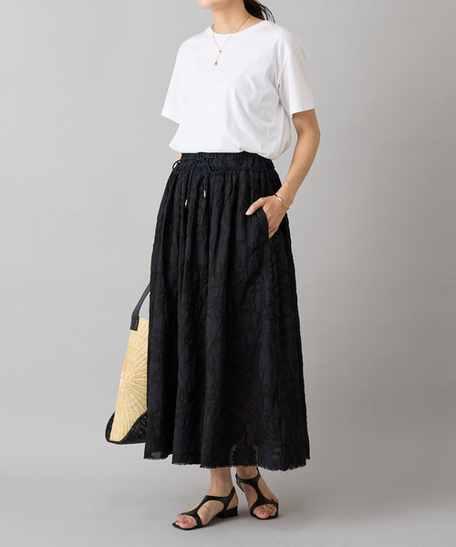 BEARDSLEY（ビアズリー）の「IKIMONOアップリケスカート（スカート・レディース・ブラック/レッド・FREE）」の17枚目の写真