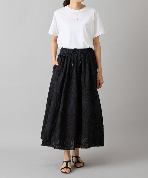 BEARDSLEY（ビアズリー）の「IKIMONOアップリケスカート（スカート・レディース・ブラック/レッド・FREE）」の19枚目の写真