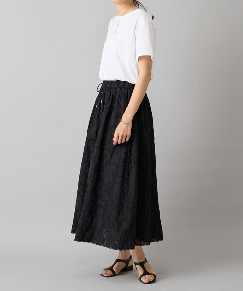 BEARDSLEY（ビアズリー）の「IKIMONOアップリケスカート（スカート・レディース・ブラック/レッド・FREE）」の20枚目の写真