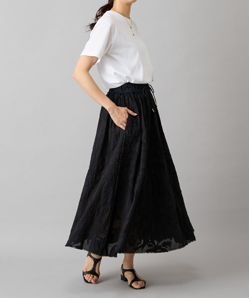 BEARDSLEY（ビアズリー）の「IKIMONOアップリケスカート（スカート・レディース・ブラック/レッド・FREE）」の21枚目の写真