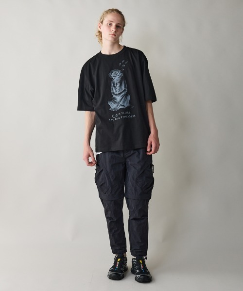 rehacer（レアセル）の「rehacer : Silent Bloom Relax Fit T-shirt / サイレントブルーム リラックス フィットTシャツ（Tシャツ/カットソー・メンズ・ホワイト/ブラック・LARGE/X-LARGE/SMALL/MEDIUM）」の9枚目の写真