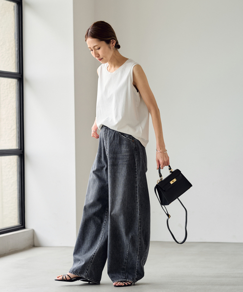 FRAMeWORK(フレームワーク)の「AULENTTI/オウレンティ 金具付きSHOULDERバック(ショルダーバッグ・レディース・ブラック/ブラウン・FREE)」の10枚目の写真