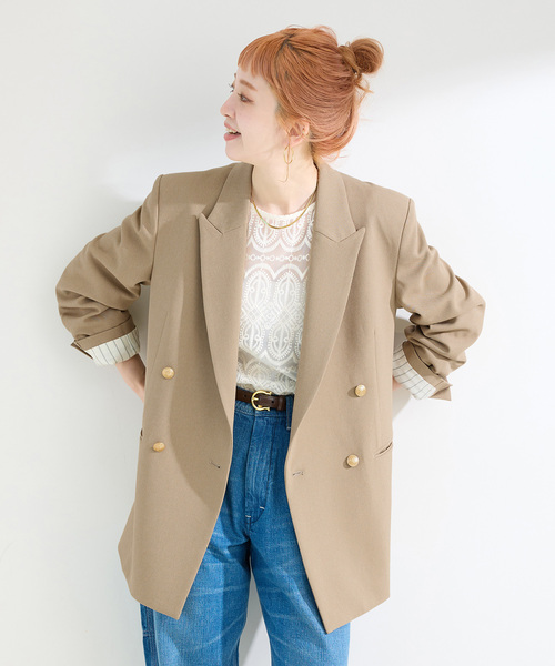 KM4K ベージュ フード付き ジャケット　サイズS KM4K ベージュ フード付き ジャケット サイズS KM4K ベージュ