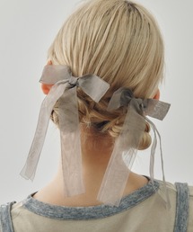 GOLDY(ゴールディ)のシアー リボン セット バレッタ(バレッタ/ヘアクリップ)