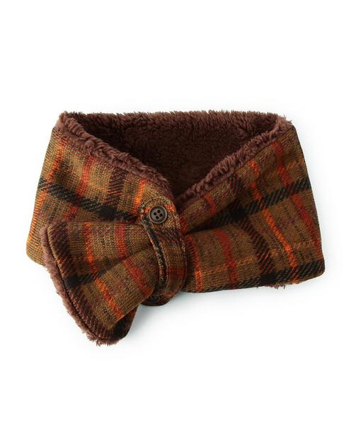 green label relaxing(グリーンレーベルリラクシング)の「GLRマフラー/チェック(マフラー・キッズ・マスタード/コバルトブルー・フリー)」の1枚目の写真