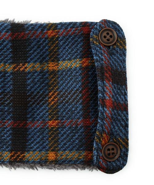 green label relaxing(グリーンレーベルリラクシング)の「GLRマフラー/チェック(マフラー・キッズ・マスタード/コバルトブルー・フリー)」の5枚目の写真