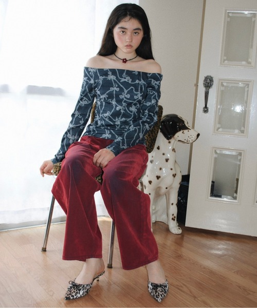 musubore（ムスボレ）の「off-shoulder tops / オフショルダートップス（シャツ/ブラウス・レディース・ネイビー・FREE）」の18枚目の写真