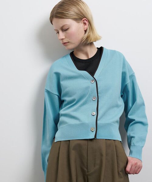 LANVIN en Bleu(ランバンオンブルー)の「カラーポイントVネックカーディガン(ニット/セーター・レディース・ブラック/ブラウン/ブルー系その他・38)」の10枚目の写真