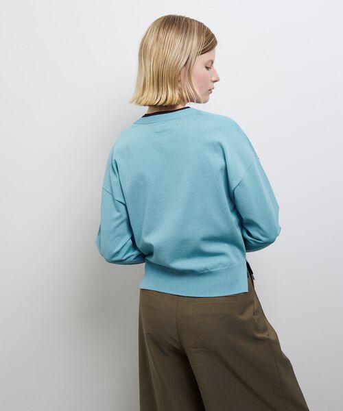 LANVIN en Bleu(ランバンオンブルー)の「カラーポイントVネックカーディガン(ニット/セーター・レディース・ブラック/ブラウン/ブルー系その他・38)」の12枚目の写真