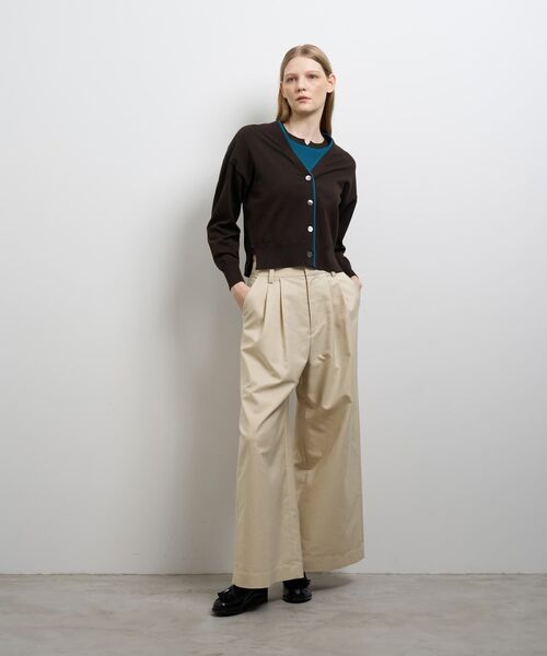 LANVIN en Bleu(ランバンオンブルー)の「カラーポイントVネックカーディガン(ニット/セーター・レディース・ブラック/ブラウン/ブルー系その他・38)」の14枚目の写真