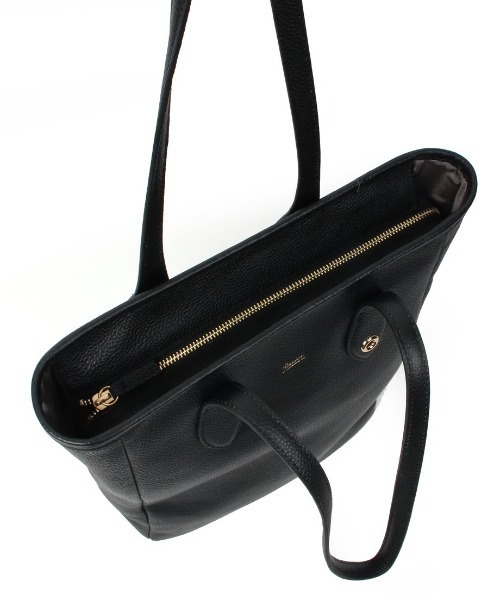 Beau're(ヴュレ)の「【BEAURE/ビュレ】Leather A4 Bag(トートバッグ・レディース・ブラック/ベージュ系・FREE)」の5枚目の写真