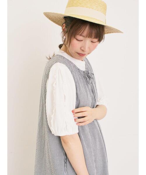 Samansa Mos2(サマンサ モスモス)の「袖タテフリルTシャツ(Tシャツ/カットソー・レディース・モカ/ブラック/オフホワイト・F)」の14枚目の写真