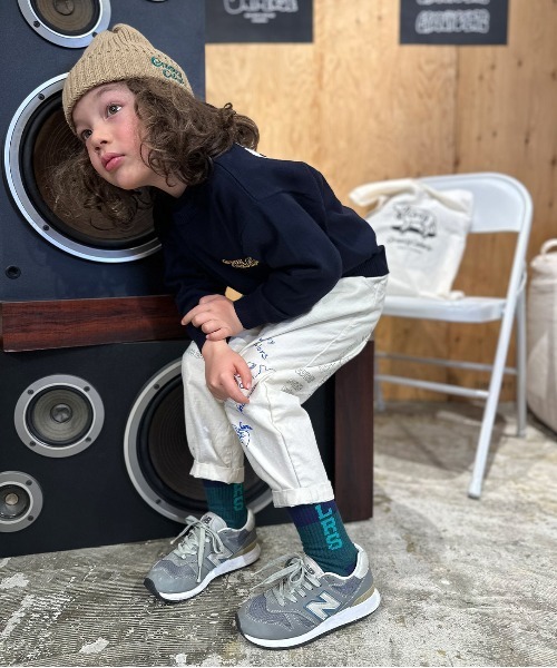 GROOVY COLORS（グルービーカラーズ）の「GRVY CLRS 2Tone Socks（ソックス/靴下・キッズ・ブラック/グリーン/レッド・S/L/M）」の3枚目の写真