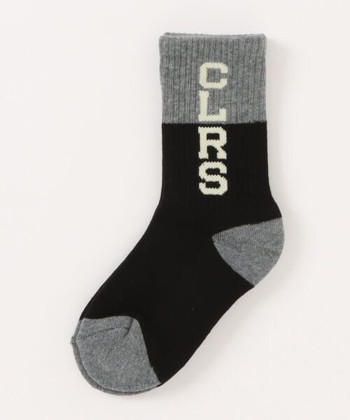 GROOVY COLORS（グルービーカラーズ）の「GRVY CLRS 2Tone Socks（ソックス/靴下・キッズ・ブラック/グリーン/レッド・S/L/M）」の4枚目の写真