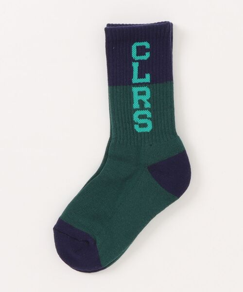 GROOVY COLORS（グルービーカラーズ）の「GRVY CLRS 2Tone Socks（ソックス/靴下・キッズ・ブラック/グリーン/レッド・S/L/M）」の6枚目の写真