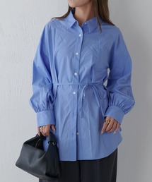 袖ボリュームスリーブ前あきシャツ