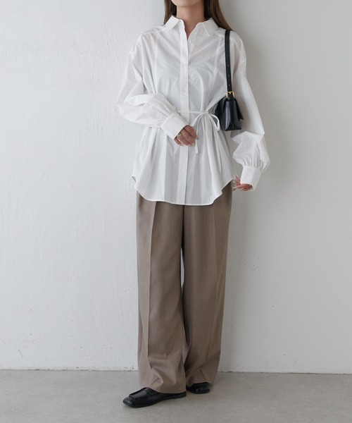 Lui's(ルイス)の「袖ボリュームスリーブ前あきシャツ(シャツ/ブラウス・レディース・オフホワイト/スカイブルー/ブラック・FREE)」の13枚目の写真