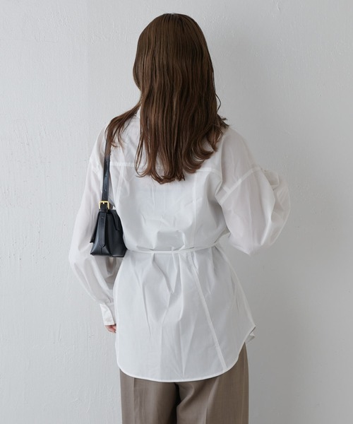 Lui's(ルイス)の「袖ボリュームスリーブ前あきシャツ(シャツ/ブラウス・レディース・オフホワイト/スカイブルー/ブラック・FREE)」の8枚目の写真