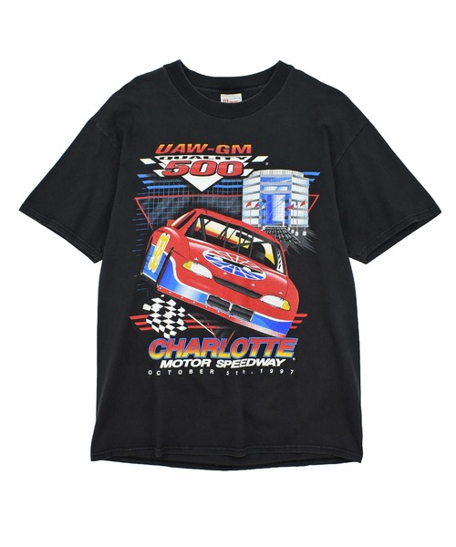 LABORATORY R(ラボラトリーアール)の「【USED】90’s Charlotte Motor Speedway “UAW-GM Quality 500” レーシング Tシャツ(Tシャツ/カットソー・メンズ・ブラック・LARGE)」の1枚目の写真