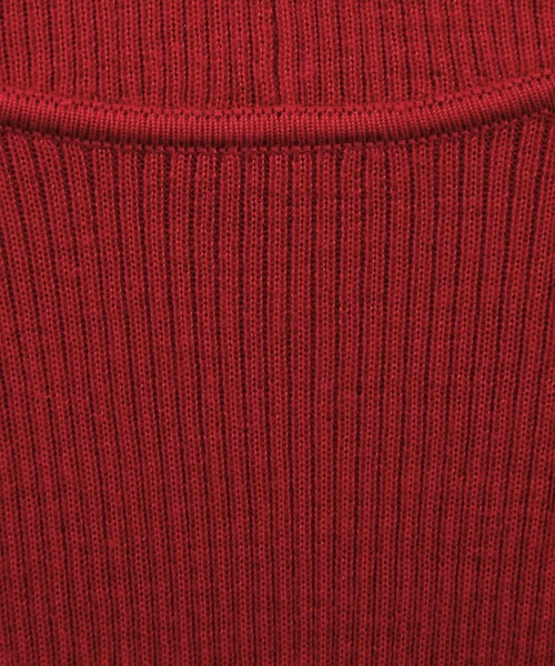SALON adam et rope'(サロン アダム エ ロペ)の「ハイゲージリブニットフードプルオーバー / イージーケア(ニット/セーター・レディース・レッド/ダークブラウン/オフホワイト・FREE)」の22枚目の写真