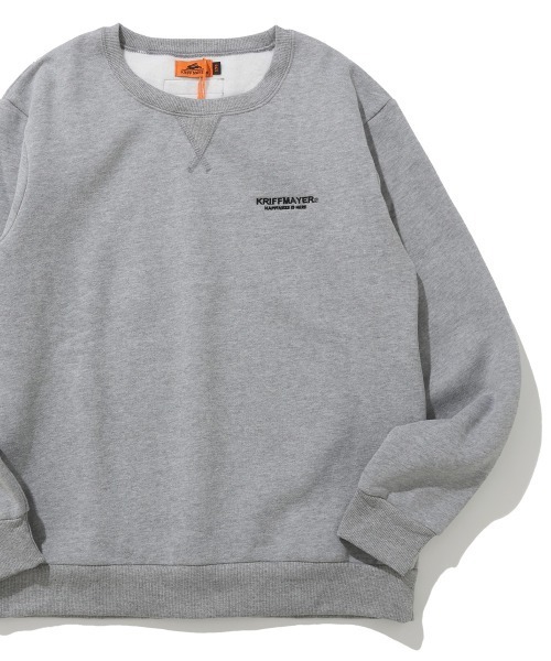 KRIFF MAYER Kid's Collection（クリフメイヤーキッズコレクション）の「【裏起毛】あたたか刺繍クルー（スウェット・キッズ・ネイビー/チャコール/イエロー/グレー/オフホワイト/サックスブルー・170/160/150/140/130/120）」の2枚目の写真
