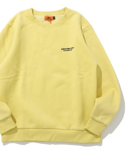 KRIFF MAYER Kid's Collection（クリフメイヤーキッズコレクション）の「【裏起毛】あたたか刺繍クルー（スウェット・キッズ・ネイビー/チャコール/イエロー/グレー/オフホワイト/サックスブルー・170/160/150/140/130/120）」の6枚目の写真