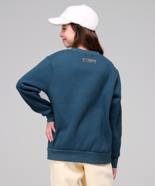 KRIFF MAYER Kid's Collection（クリフメイヤーキッズコレクション）の「【裏起毛】あたたか刺繍クルー（スウェット・キッズ・ネイビー/チャコール/イエロー/グレー/オフホワイト/サックスブルー・170/160/150/140/130/120）」の9枚目の写真