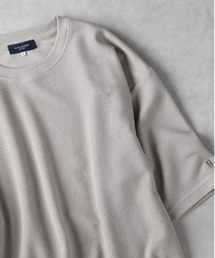 BACK NUMBER(バックナンバー)【メンズ】袖ロゴ刺繍ワッフル半袖Tシャツ