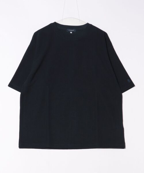 BACK NUMBER(バックナンバー)の「BACK NUMBER(バックナンバー)【メンズ】袖ロゴ刺繍ワッフル半袖Tシャツ(Tシャツ/カットソー・メンズ・グリーン/ネイビー/ダークベージュ/ダークグレー・M/L/XL)」の18枚目の写真