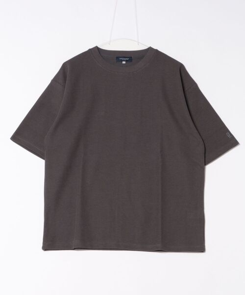 BACK NUMBER(バックナンバー)の「BACK NUMBER(バックナンバー)【メンズ】袖ロゴ刺繍ワッフル半袖Tシャツ(Tシャツ/カットソー・メンズ・グリーン/ネイビー/ダークベージュ/ダークグレー・M/L/XL)」の17枚目の写真
