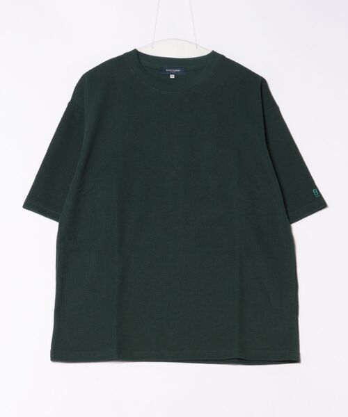 BACK NUMBER(バックナンバー)の「BACK NUMBER(バックナンバー)【メンズ】袖ロゴ刺繍ワッフル半袖Tシャツ(Tシャツ/カットソー・メンズ・グリーン/ネイビー/ダークベージュ/ダークグレー・M/L/XL)」の16枚目の写真
