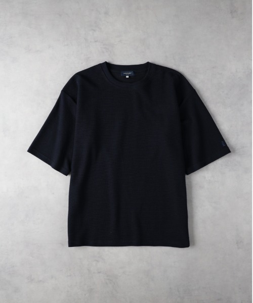 BACK NUMBER(バックナンバー)の「BACK NUMBER(バックナンバー)【メンズ】袖ロゴ刺繍ワッフル半袖Tシャツ(Tシャツ/カットソー・メンズ・グリーン/ネイビー/ダークベージュ/ダークグレー・M/L/XL)」の15枚目の写真