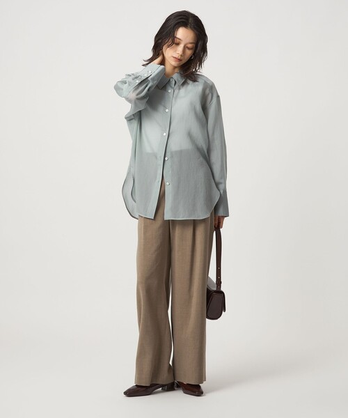 green label relaxing（グリーンレーベルリラクシング）の「ミルフィーユデイリーシャツ（シャツ/ブラウス・レディース・ライトブルー/ブラック/オフホワイト/その他2/その他1/ライトピンク・FREE）」の8枚目の写真