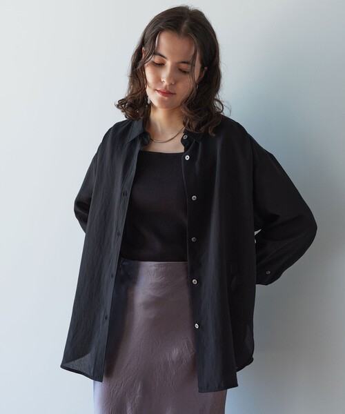 green label relaxing（グリーンレーベルリラクシング）の「ミルフィーユデイリーシャツ（シャツ/ブラウス・レディース・ライトブルー/ブラック/オフホワイト/その他2/その他1/ライトピンク・FREE）」の9枚目の写真