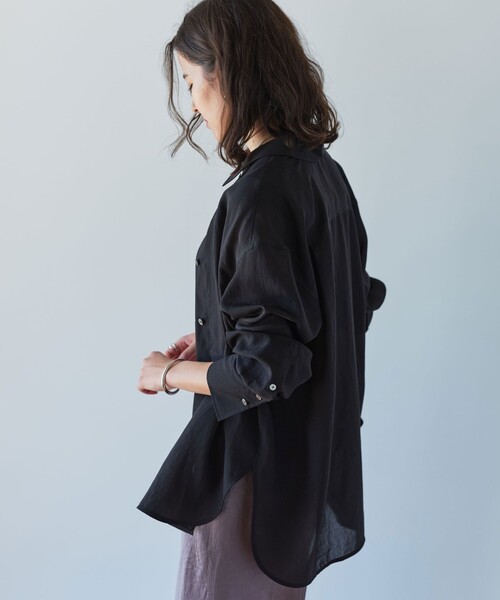 green label relaxing（グリーンレーベルリラクシング）の「ミルフィーユデイリーシャツ（シャツ/ブラウス・レディース・ライトブルー/ブラック/オフホワイト/その他2/その他1/ライトピンク・FREE）」の10枚目の写真