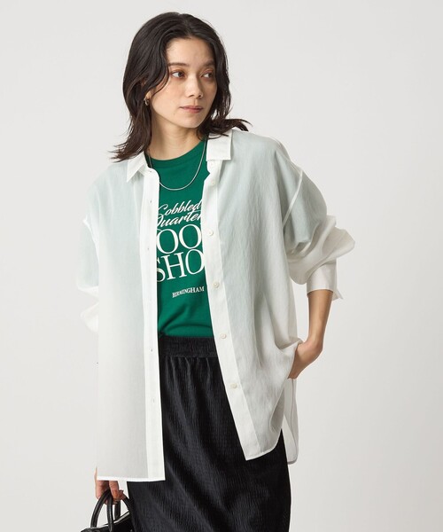 green label relaxing（グリーンレーベルリラクシング）の「ミルフィーユデイリーシャツ（シャツ/ブラウス・レディース・ライトブルー/ブラック/オフホワイト/その他2/その他1/ライトピンク・FREE）」の15枚目の写真